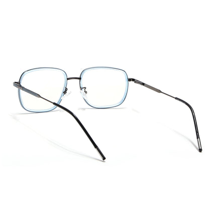 Eyejack Sky Blue & Grey Square Eyeglasses for Men & Women (2501FCL1541-C4)