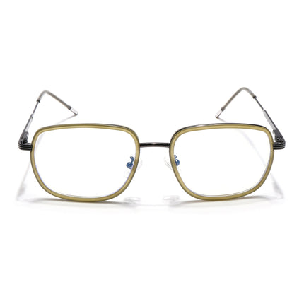 Eyejack Light Green & Grey Square Eyeglasses for Men & Women (2501FCL1544-C7)