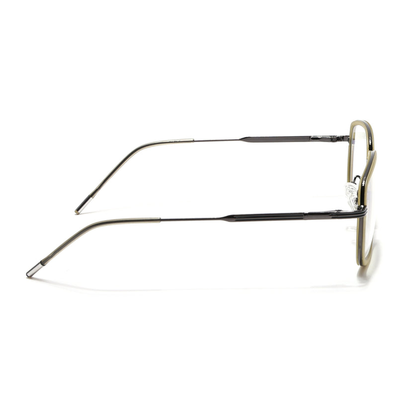 Eyejack Light Green & Grey Square Eyeglasses for Men & Women (2501FCL1544-C7)