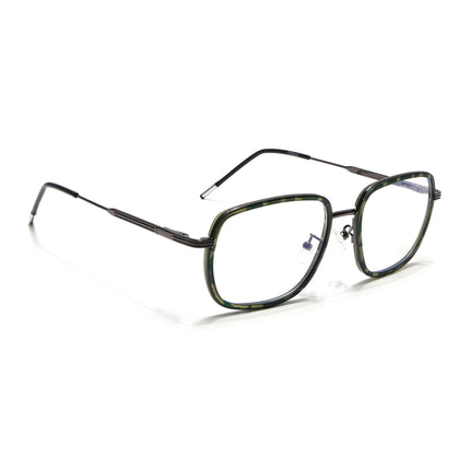 Eyejack Olive & Grey Square Eyeglasses for Men & Women (2501FCL1545-C8)