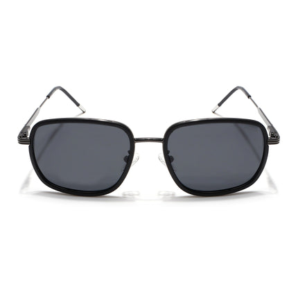 Eyejack Black & Grey Square Polarized Sunglasses for Men & Women (2501PCL1461)