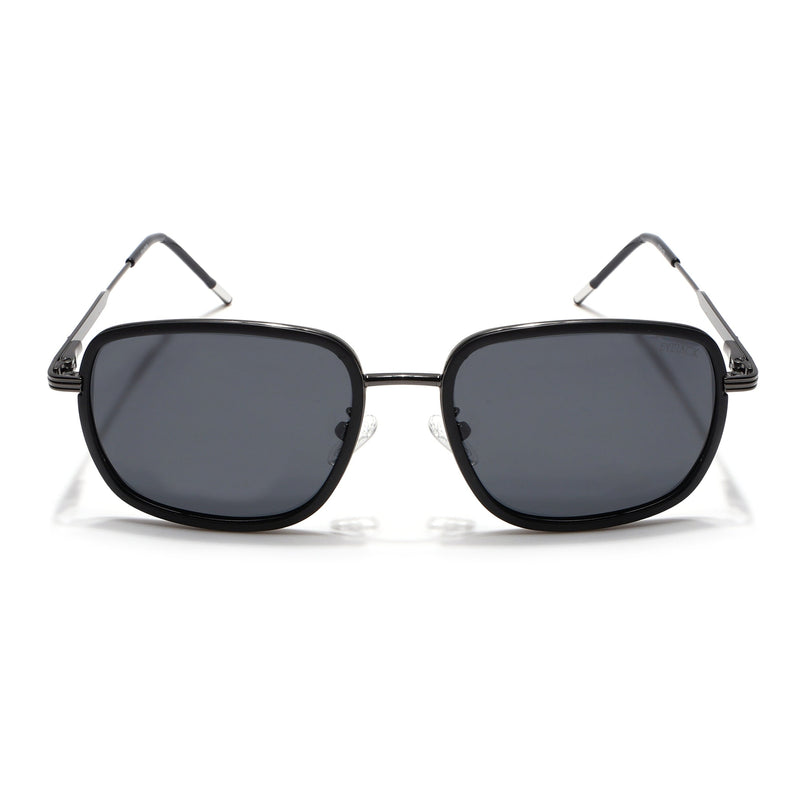 Eyejack Black & Grey Square Polarized Sunglasses for Men & Women (2501PCL1461)