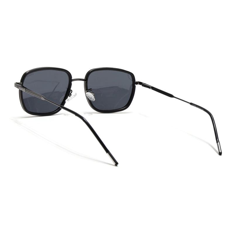 Eyejack Black & Grey Square Polarized Sunglasses for Men & Women (2501PCL1461)