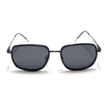 Eyejack Blue & Grey Square Polarized Sunglasses for Men & Women (2501PCL1462)