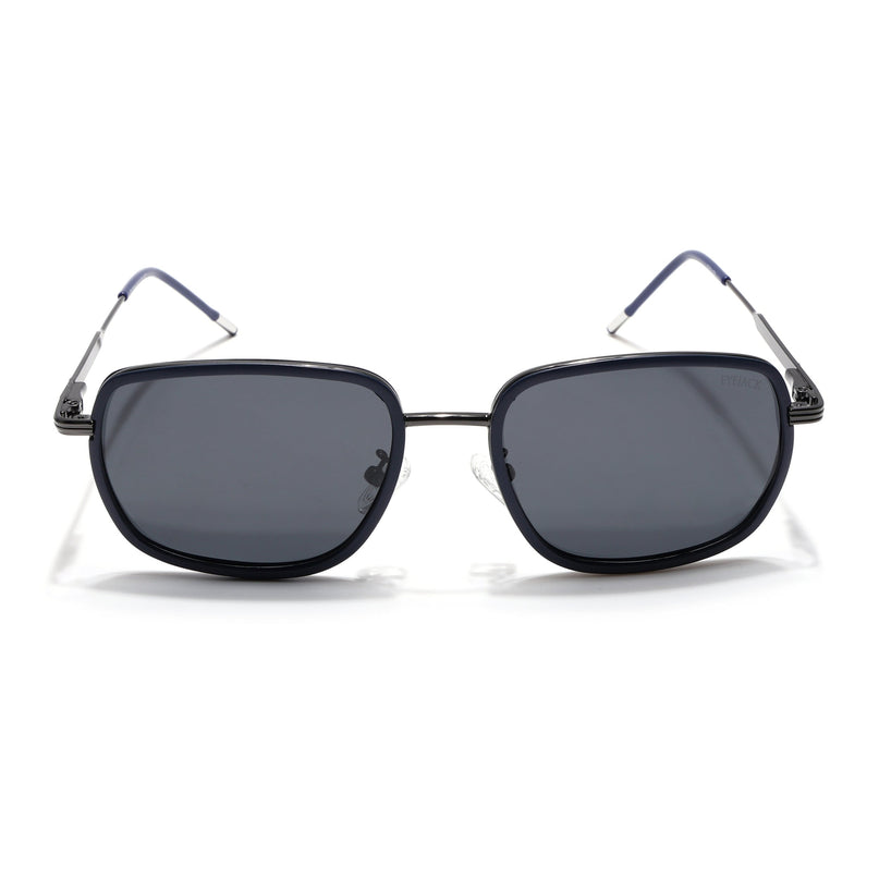 Eyejack Blue & Grey Square Polarized Sunglasses for Men & Women (2501PCL1462)
