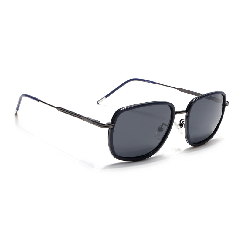 Eyejack Blue & Grey Square Polarized Sunglasses for Men & Women (2501PCL1462)