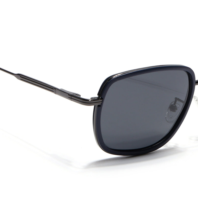 Eyejack Blue & Grey Square Polarized Sunglasses for Men & Women (2501PCL1462)