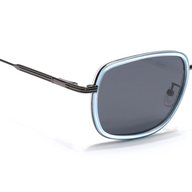 Eyejack Sky Blue & Grey Square Polarized Sunglasses for Men & Women (2501PCL1464)