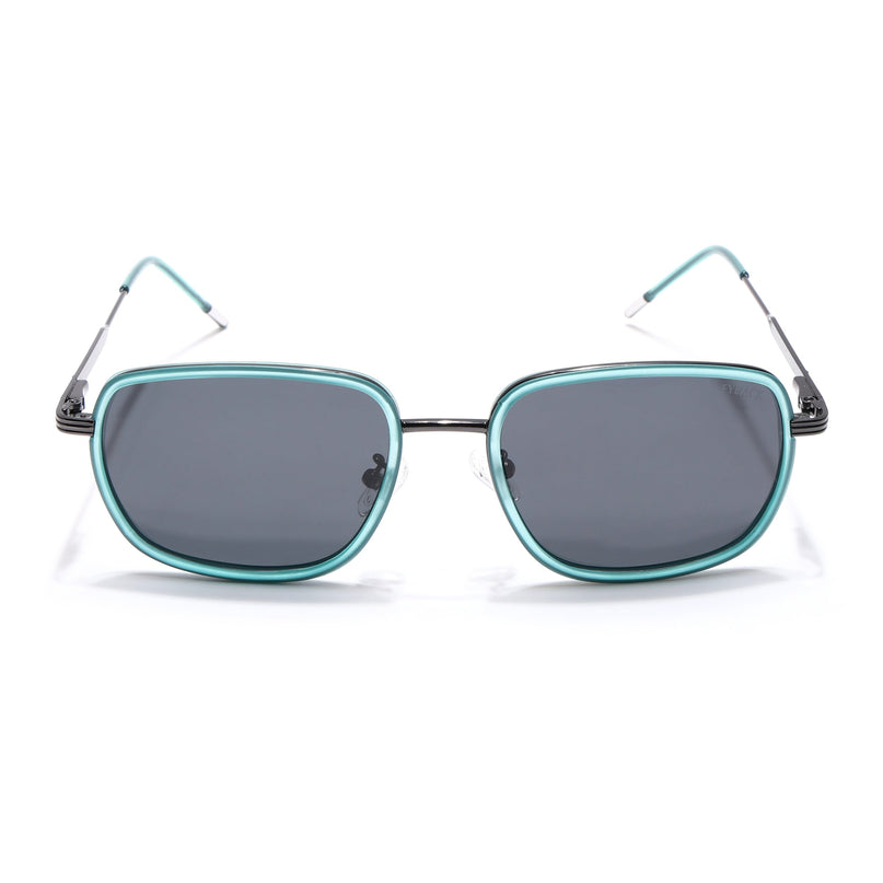 Eyejack Sea Green & Grey Square Polarized Sunglasses for Men & Women (2501PCL1465)