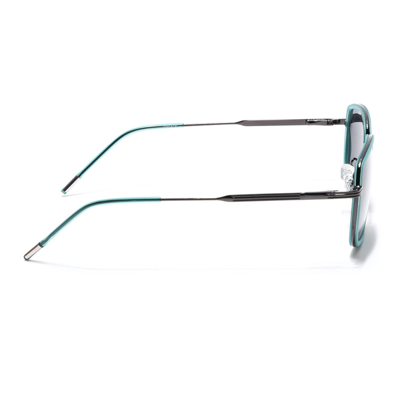 Eyejack Sea Green & Grey Square Polarized Sunglasses for Men & Women (2501PCL1465)