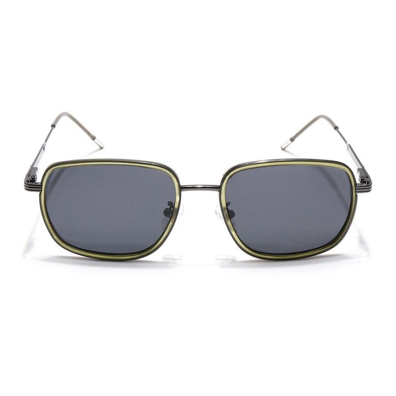 Eyejack Green & Grey Square Polarized Sunglasses for Men & Women (2501PCL1466)