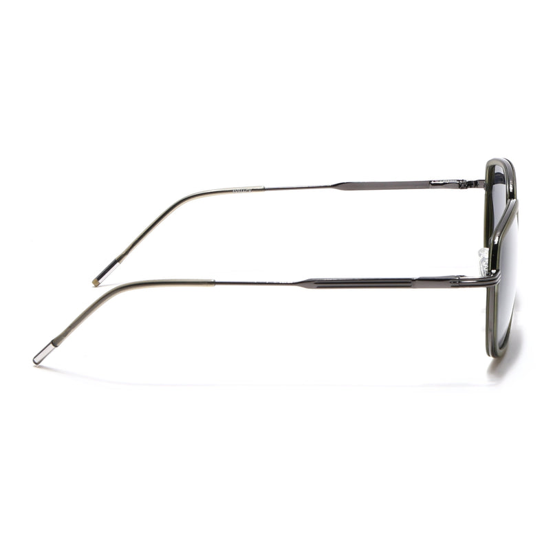 Eyejack Green & Grey Square Polarized Sunglasses for Men & Women (2501PCL1466)
