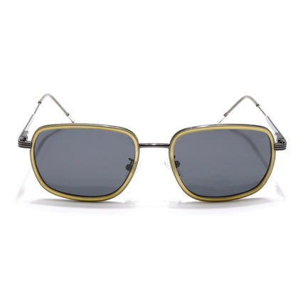 Eyejack Light Green & Grey Square Polarized Sunglasses for Men & Women (2501PCL1467)