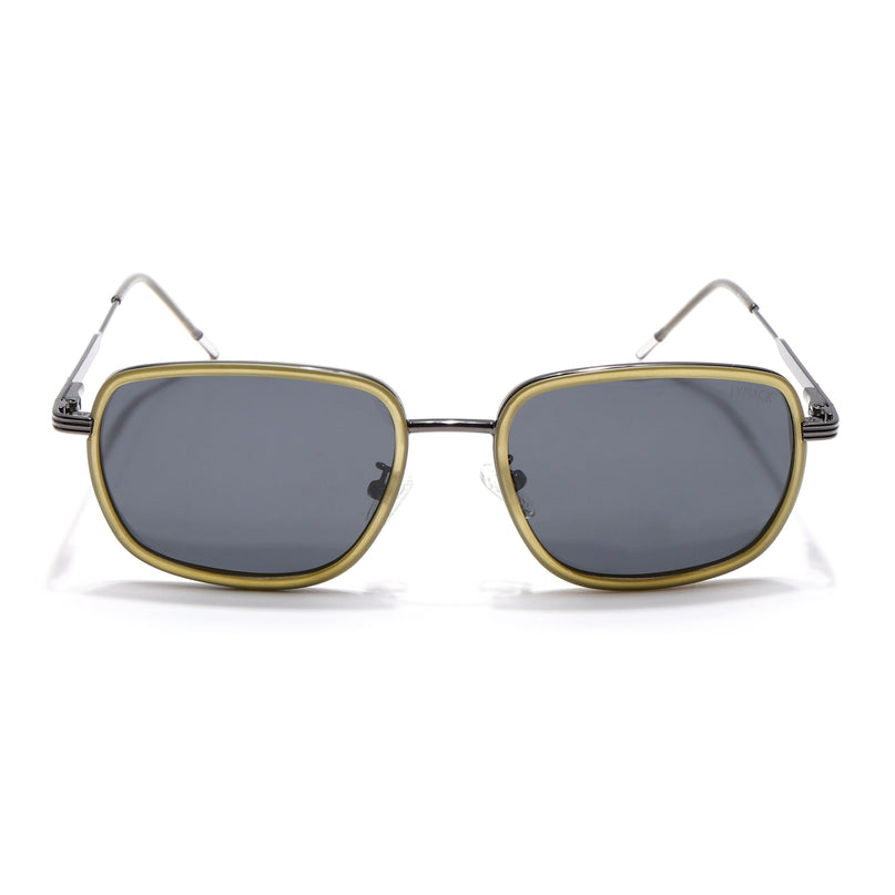 Eyejack Light Green & Grey Square Polarized Sunglasses for Men & Women (2501PCL1467)