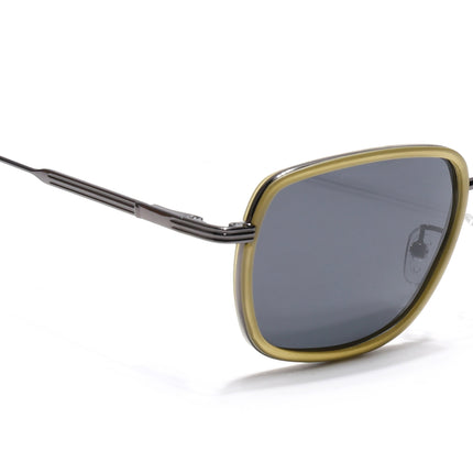 Eyejack Light Green & Grey Square Polarized Sunglasses for Men & Women (2501PCL1467)