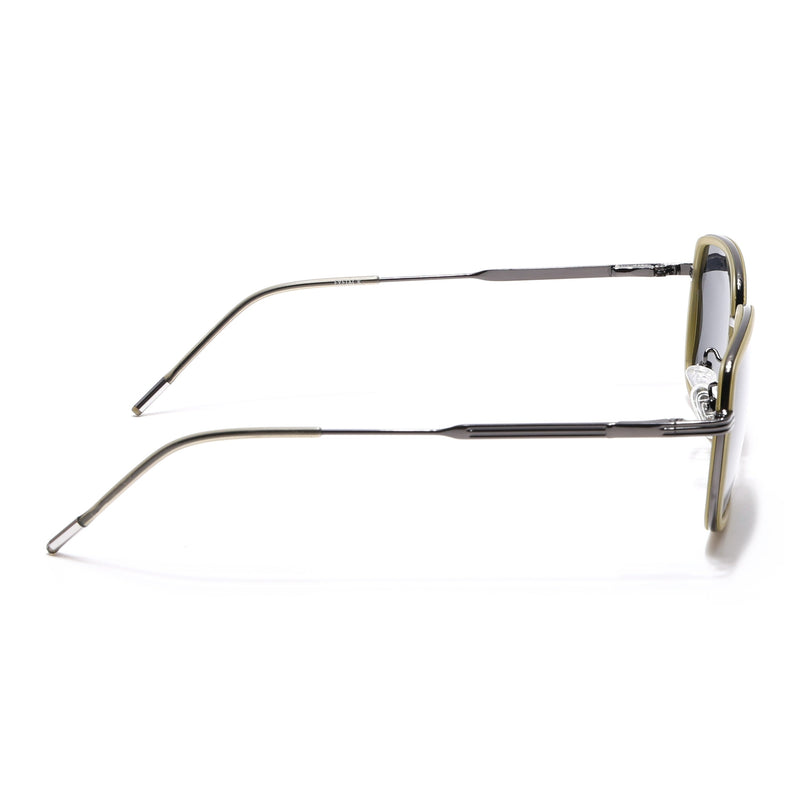 Eyejack Light Green & Grey Square Polarized Sunglasses for Men & Women (2501PCL1467)
