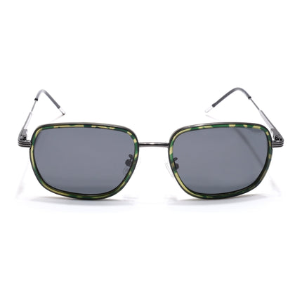 Eyejack Olive & Grey Square Polarized Sunglasses for Men & Women (2501PCL1468)