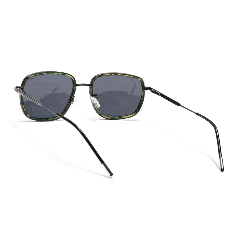 Eyejack Olive & Grey Square Polarized Sunglasses for Men & Women (2501PCL1468)