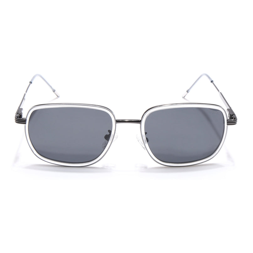 Eyejack Transparent & Grey Square Polarized Sunglasses for Men & Women (2501PCL1469)