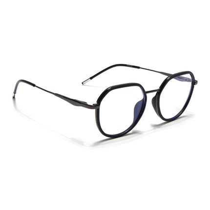 Eyejack Black & Grey Round Eyeglasses for Men & Women (2502FCL1547-C1)