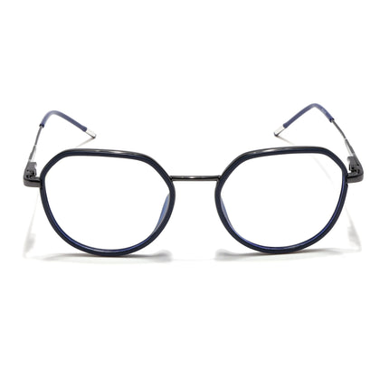 Eyejack Blue & Grey Round Eyeglasses for Men & Women (2502FCL1548-C2)