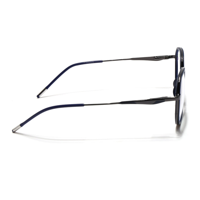 Eyejack Blue & Grey Round Eyeglasses for Men & Women (2502FCL1548-C2)