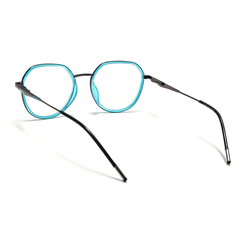 Eyejack Sea Green & Grey Round Eyeglasses for Men & Women (2502FCL1551-C5)
