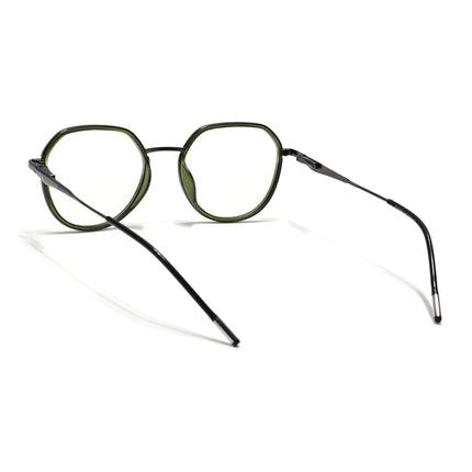 Eyejack Green & Grey Round Eyeglasses for Men & Women (2502FCL1552-C6)