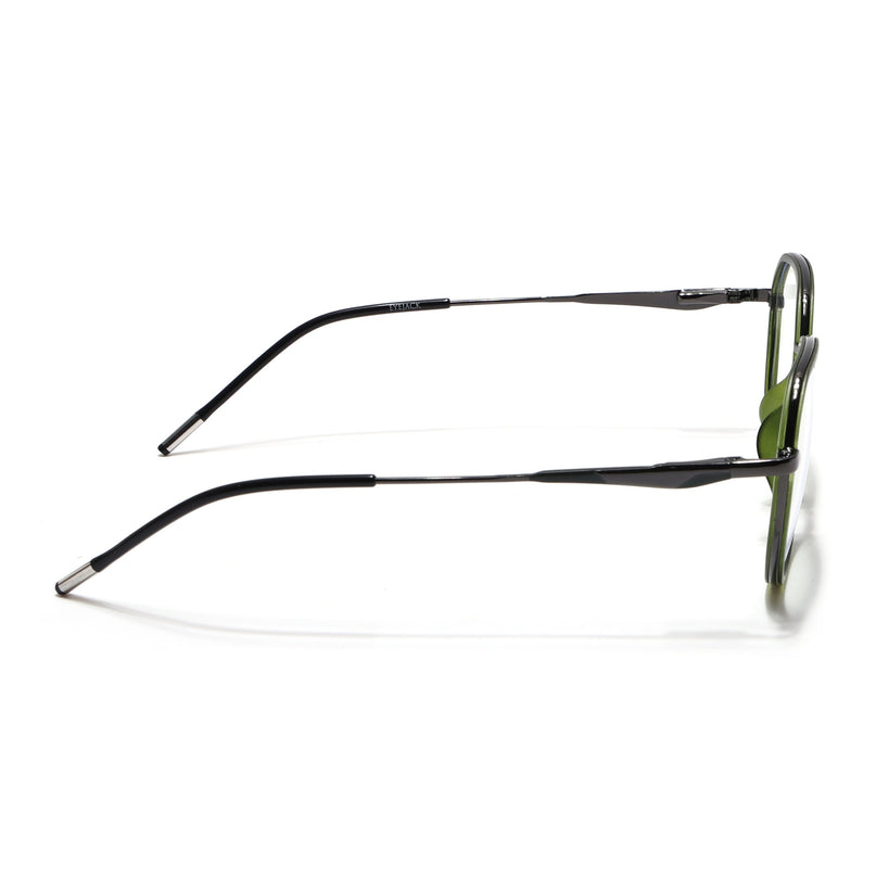 Eyejack Green & Grey Round Eyeglasses for Men & Women (2502FCL1552-C6)