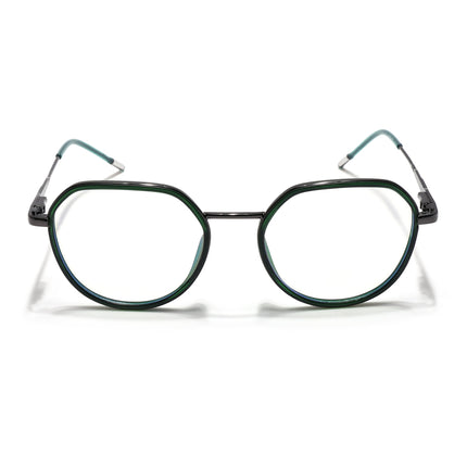 Eyejack Olive & Grey Round Eyeglasses for Men & Women (2502FCL1554-C8)