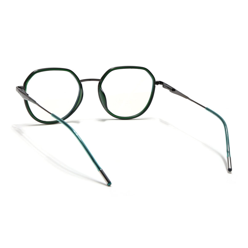 Eyejack Olive & Grey Round Eyeglasses for Men & Women (2502FCL1554-C8)