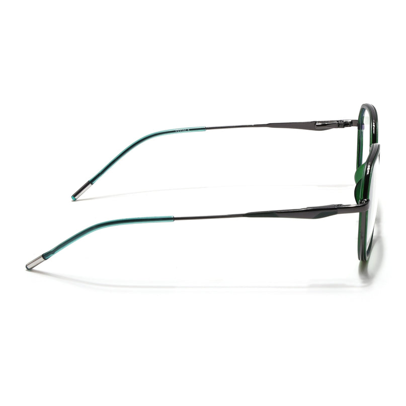 Eyejack Olive & Grey Round Eyeglasses for Men & Women (2502FCL1554-C8)