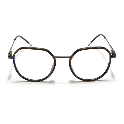 Eyejack Demi Brown & Grey Round Eyeglasses for Men & Women (2502FCL1556-C10)
