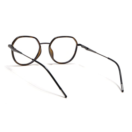 Eyejack Demi Brown & Grey Round Eyeglasses for Men & Women (2502FCL1556-C10)