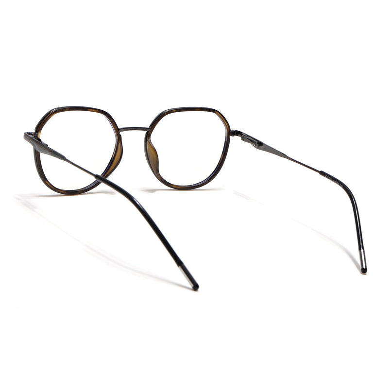 Eyejack Demi Brown & Grey Round Eyeglasses for Men & Women (2502FCL1556-C10)