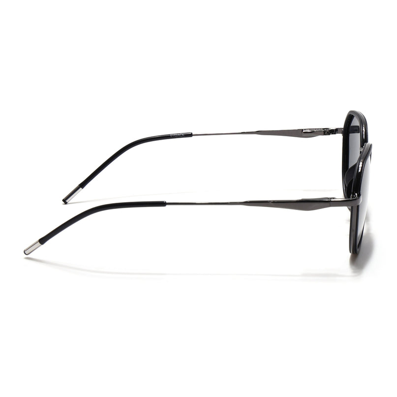 Eyejack Black & Grey Round Polarized Sunglasses for Men & Women (2502PCL1470)