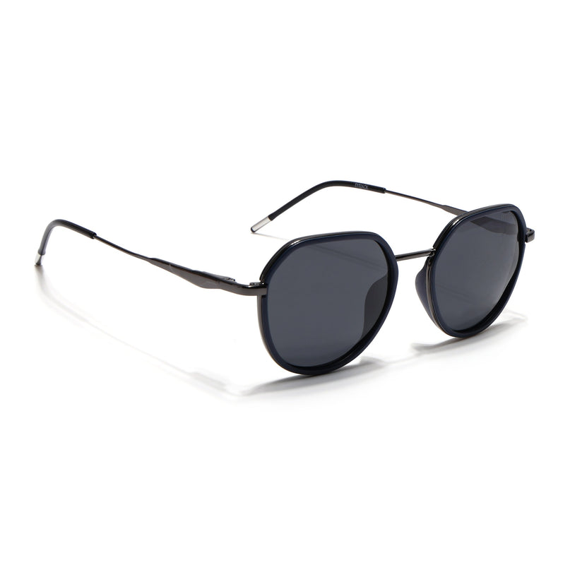 Eyejack Blue & Grey Round Polarized Sunglasses for Men & Women (2502PCL1471)