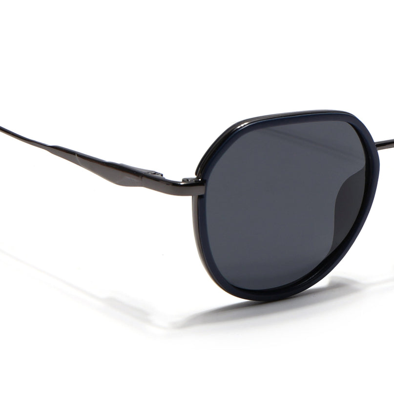 Eyejack Blue & Grey Round Polarized Sunglasses for Men & Women (2502PCL1471)