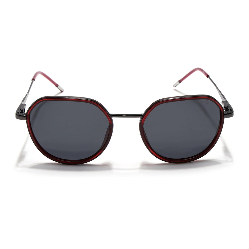 Eyejack Red & Grey Round Polarized Sunglasses for Men & Women (2502PCL1472)