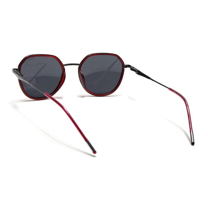 Eyejack Red & Grey Round Polarized Sunglasses for Men & Women (2502PCL1472)
