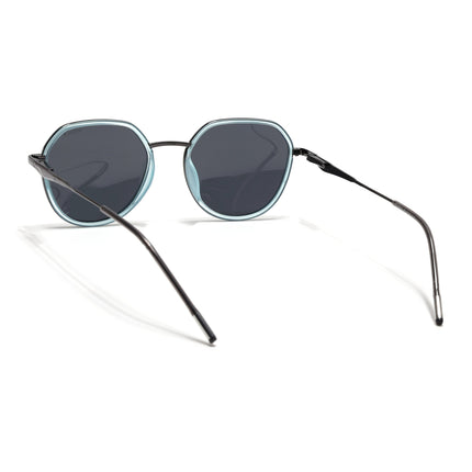 Eyejack Sky Blue & Grey Round Polarized Sunglasses for Men & Women (2502PCL1473)