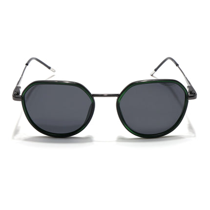 Eyejack Green & Grey Round Polarized Sunglasses for Men & Women (2502PCL1475)