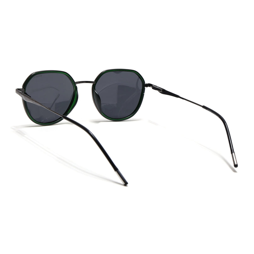 Eyejack Green & Grey Round Polarized Sunglasses for Men & Women (2502PCL1475)