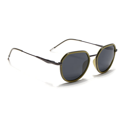Eyejack Light Green & Grey Round Polarized Sunglasses for Men & Women (2502PCL1476)