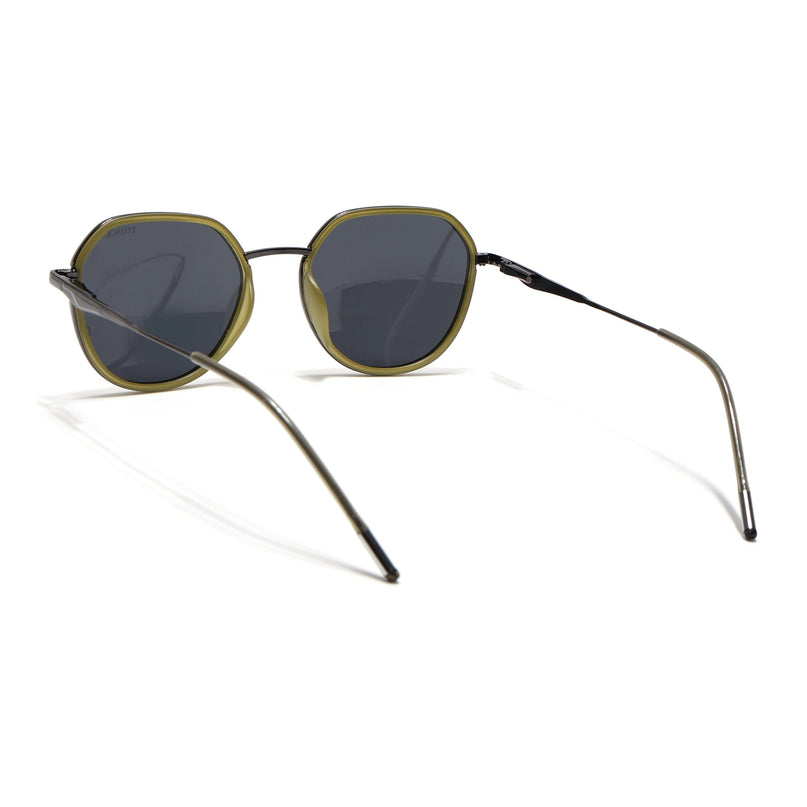 Eyejack Light Green & Grey Round Polarized Sunglasses for Men & Women (2502PCL1476)