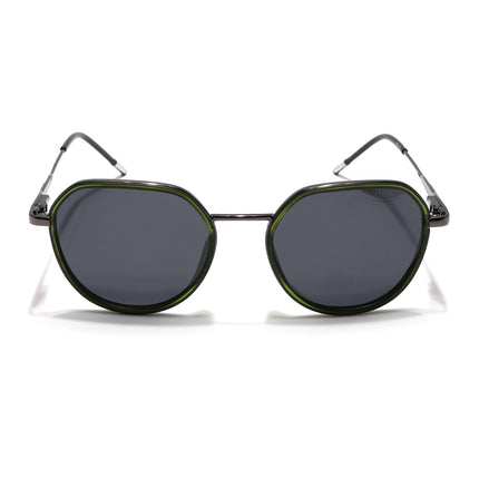 Eyejack Olive & Grey Round Polarized Sunglasses for Men & Women (2502PCL1477)