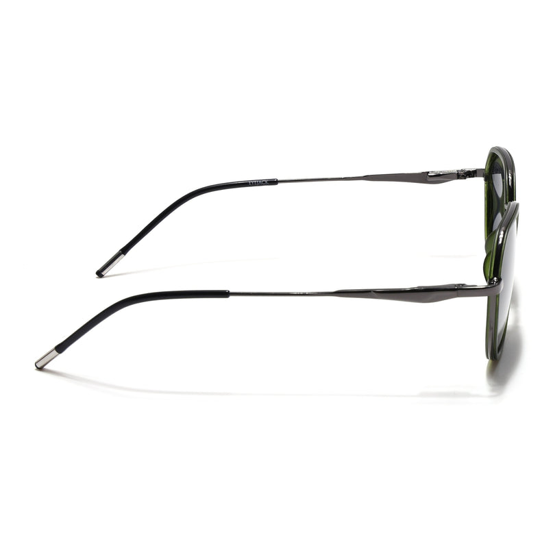 Eyejack Olive & Grey Round Polarized Sunglasses for Men & Women (2502PCL1477)