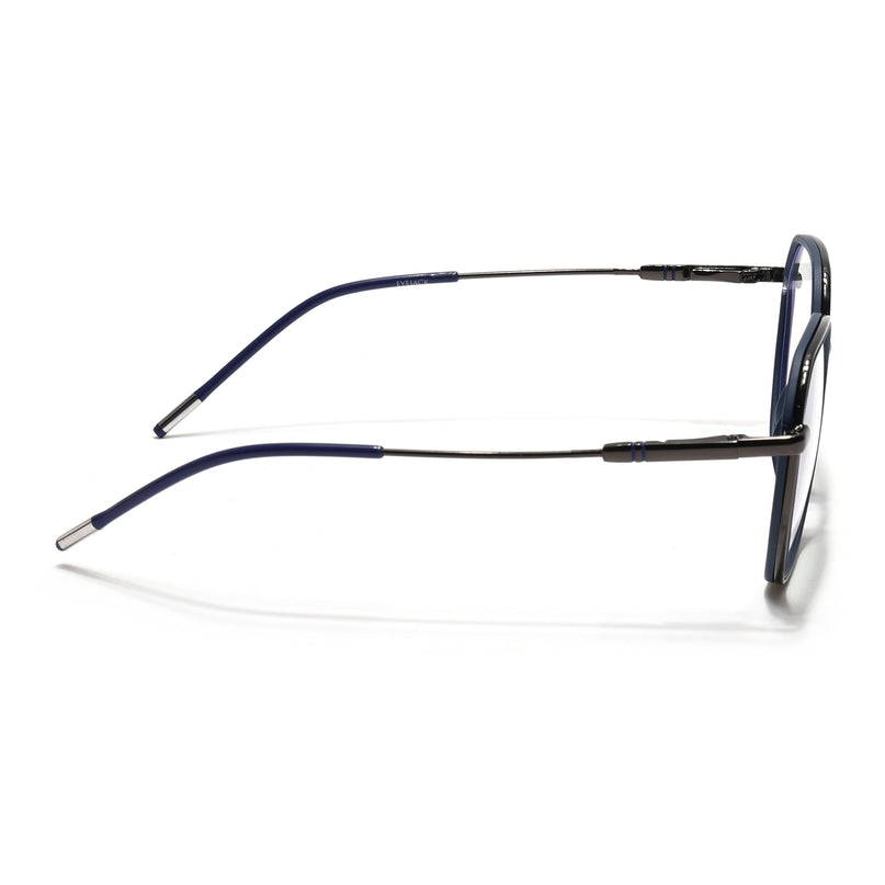 Eyejack Blue & Grey Hexagonal Eyeglasses for Men & Women (2503FCL1558-C2)