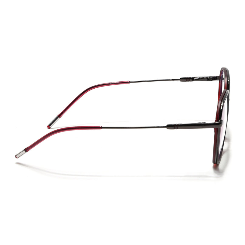 Eyejack Red & Grey Hexagonal Eyeglasses for Men & Women (2503FCL1559-C3)
