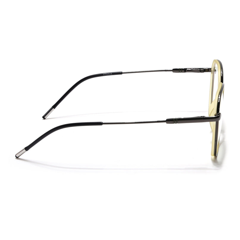 Eyejack Light Green & Grey Hexagonal Eyeglasses for Men & Women (2503FCL1563-C7)